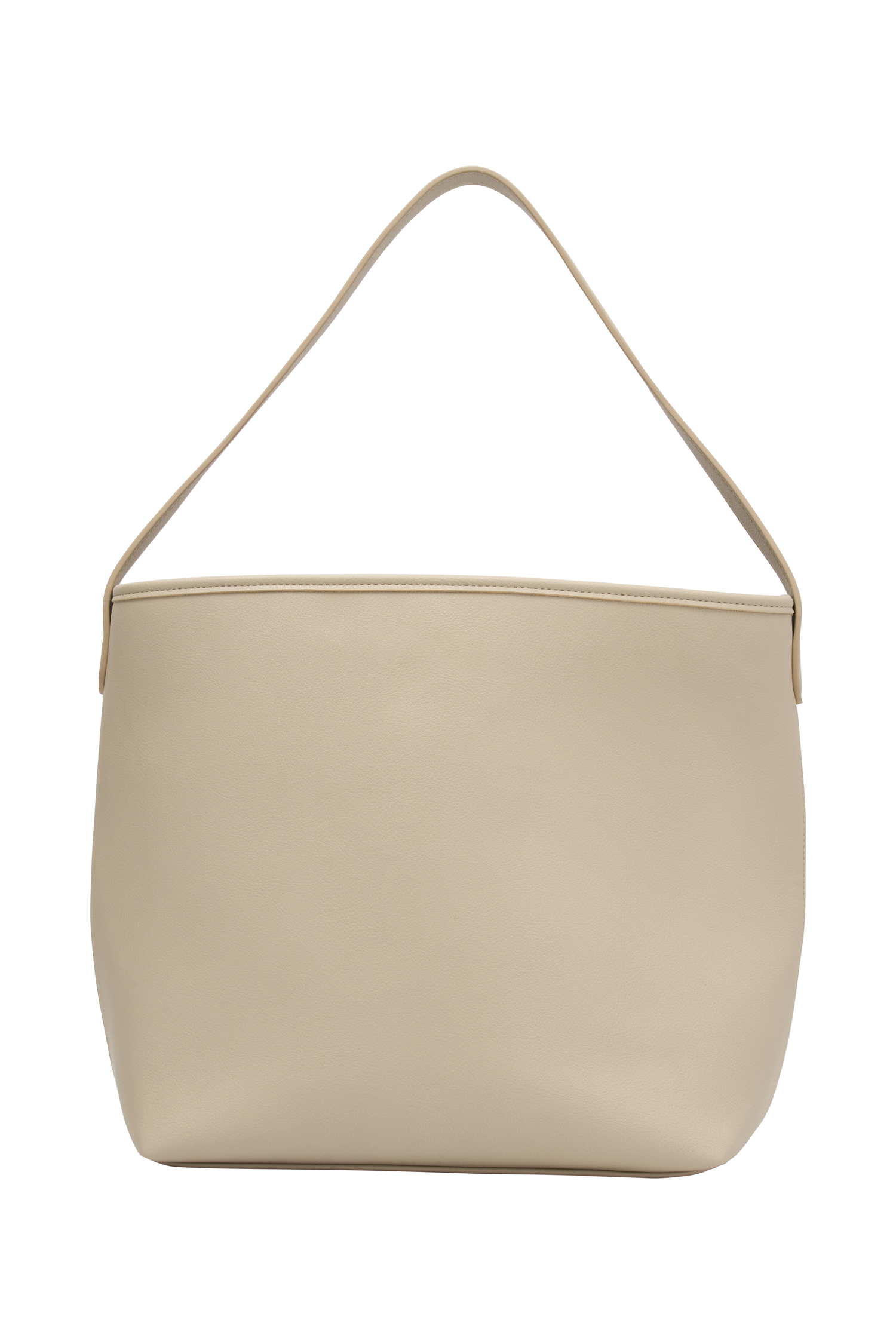 Winnie Relaxed Faux Leather Tote Bag - Neutral #5