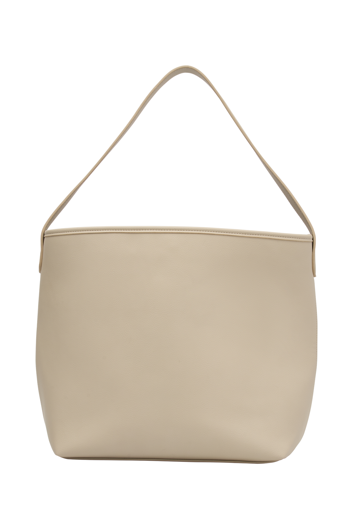Winnie Relaxed Faux Leather Tote Bag - Neutral #5