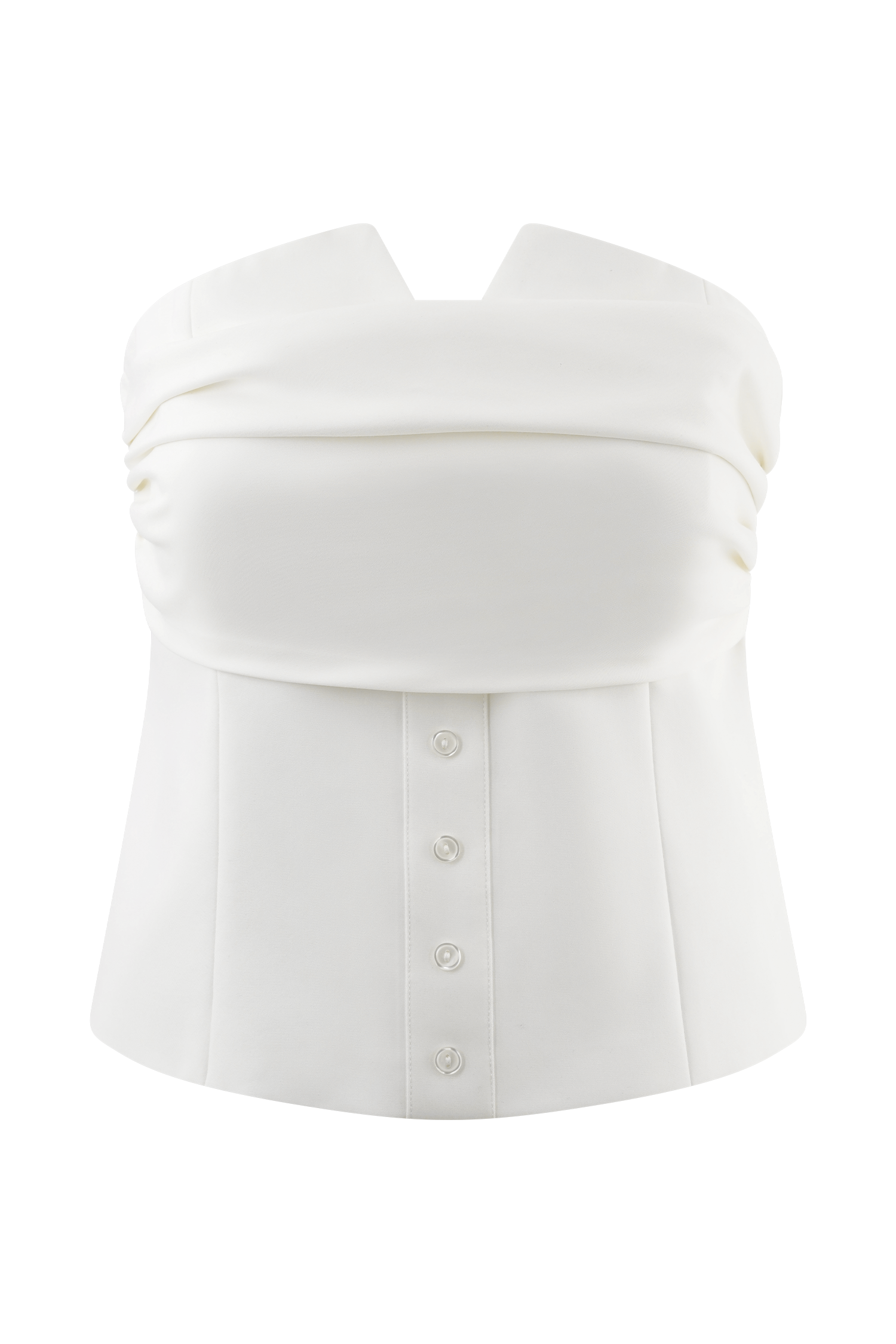 Zillah Strapless Cotton Top - White #9