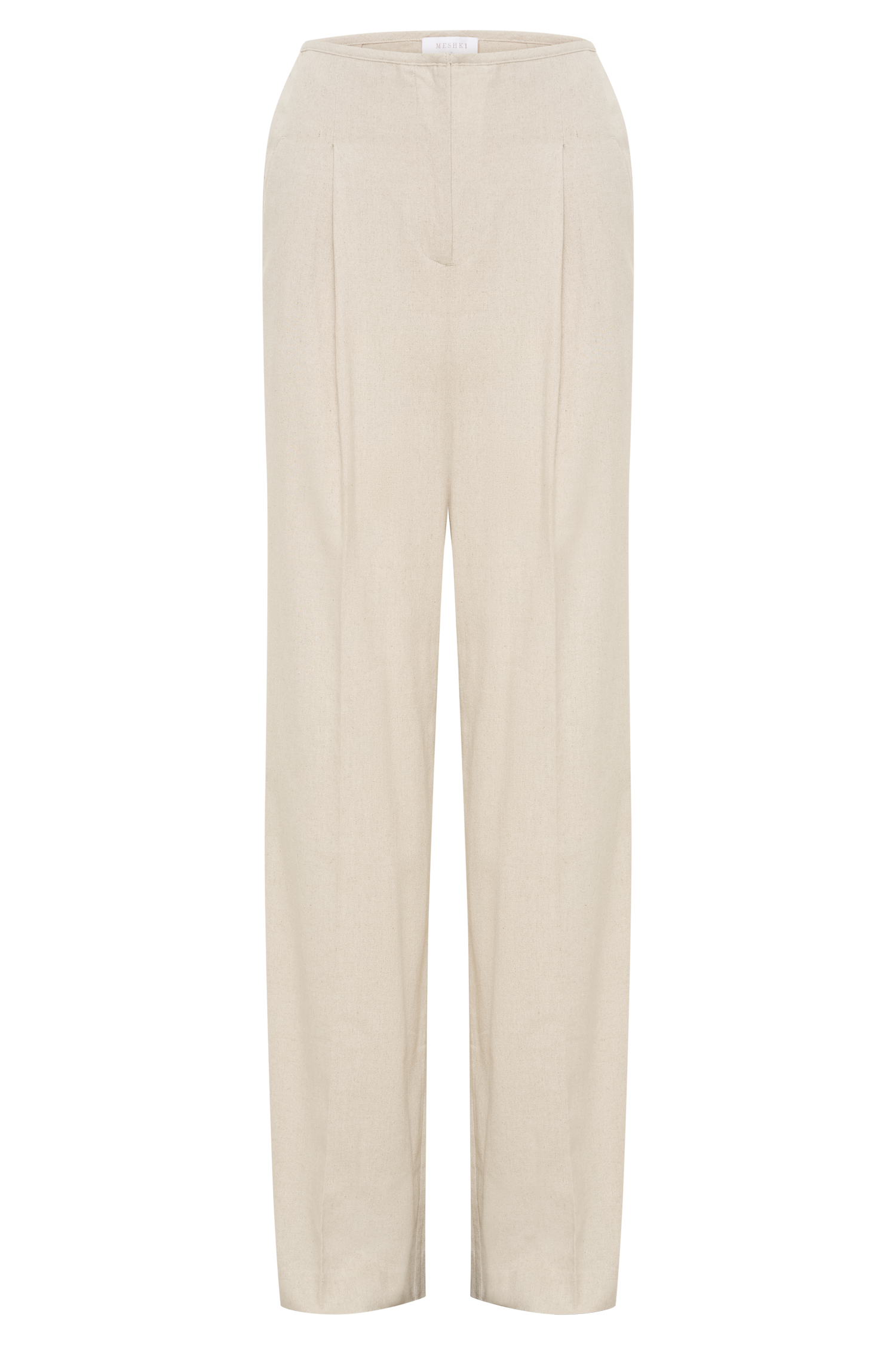 Adrina Straight Leg Linen Pant - Natural #10