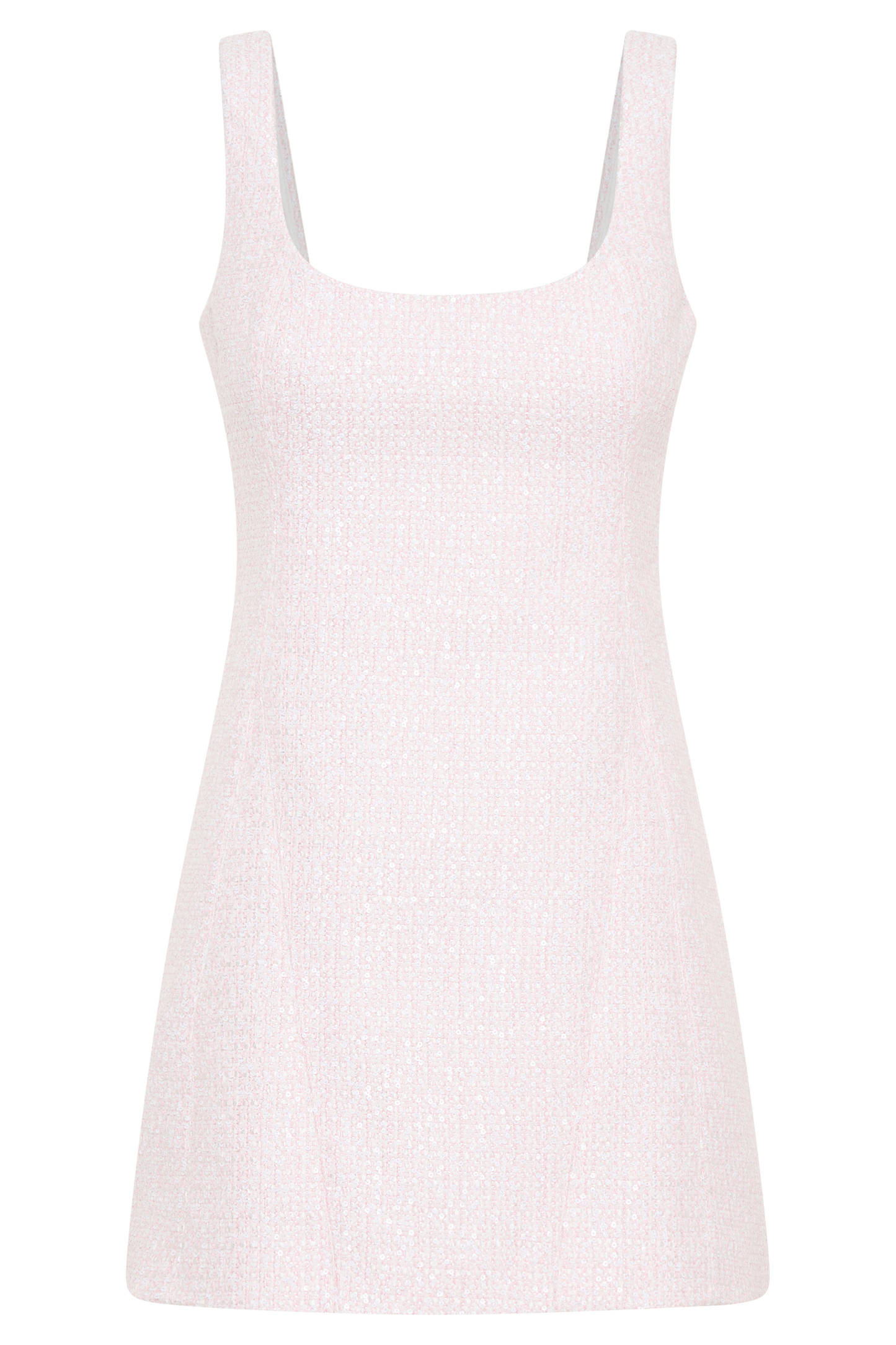 Beth Tweed Mini Dress - Fairy Floss Pink