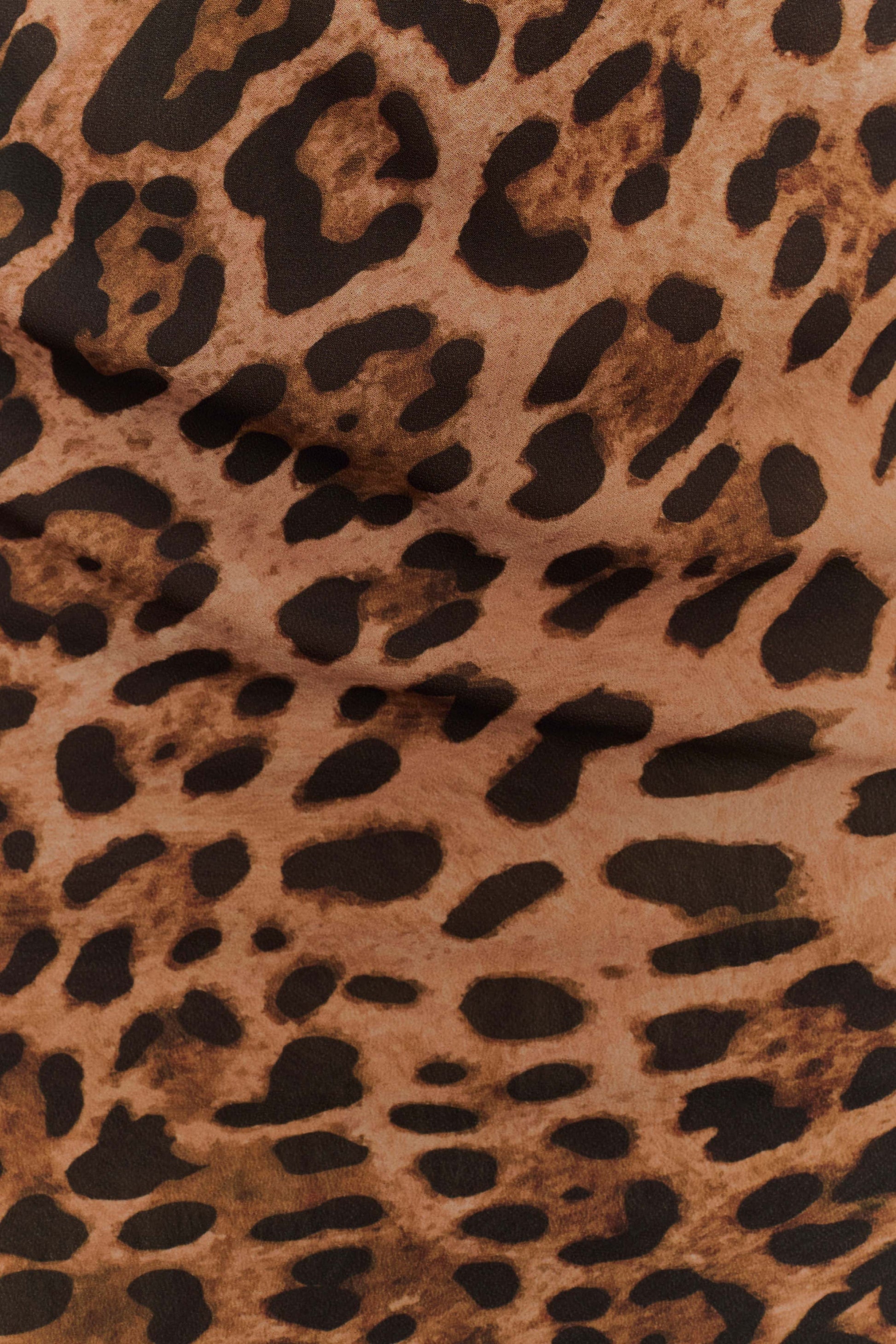 Breanna Strapless Chiffon Maxi Dress - Leopard Print #5