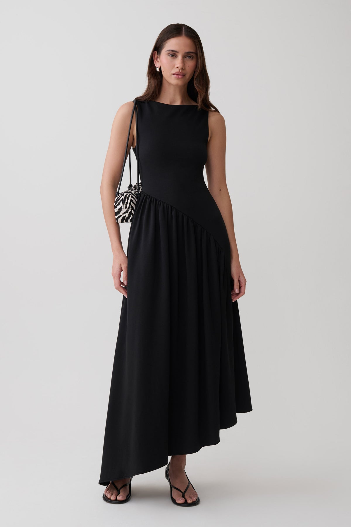 Hester Scuba Midi Dress - Black #6