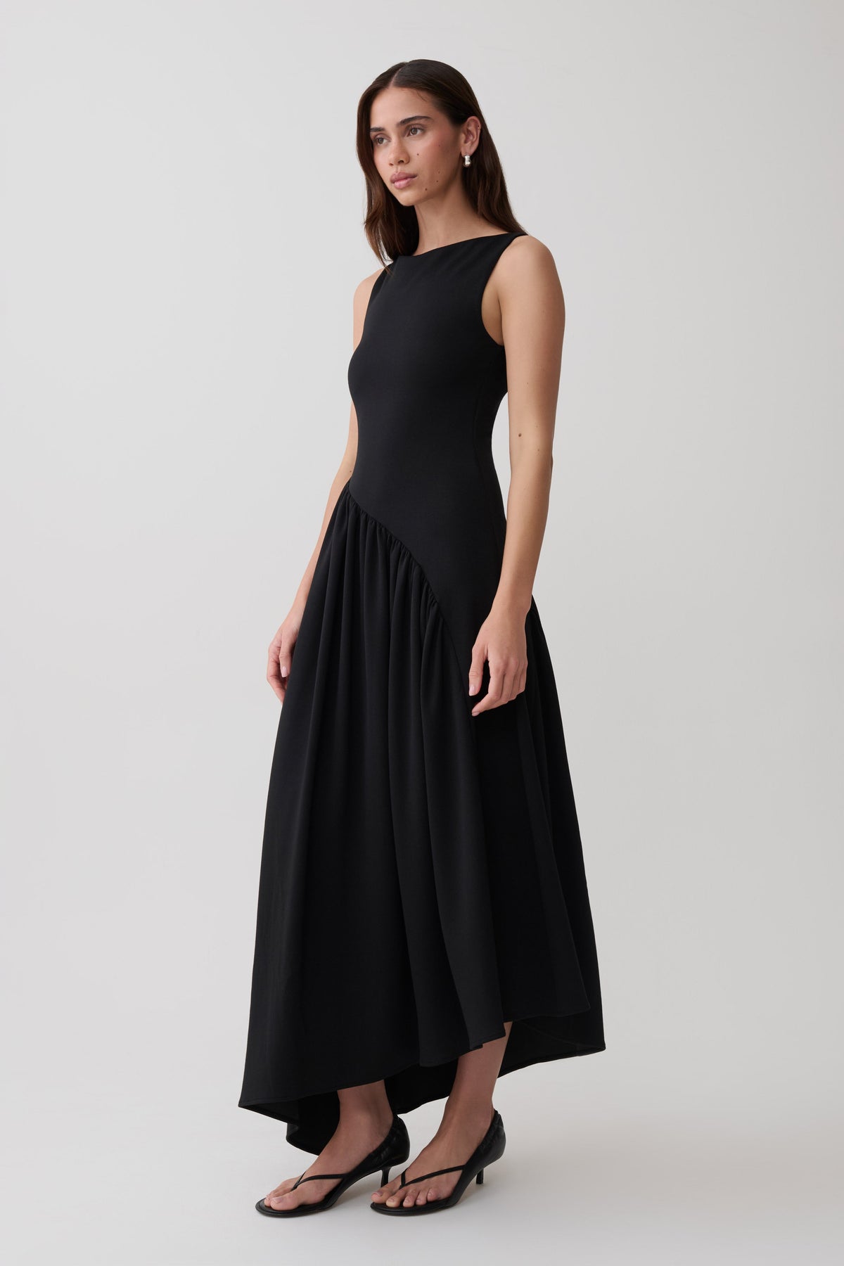 Hester Scuba Midi Dress - Black #4
