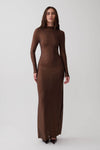 Elani Diamante Maxi Dress - Chocolate