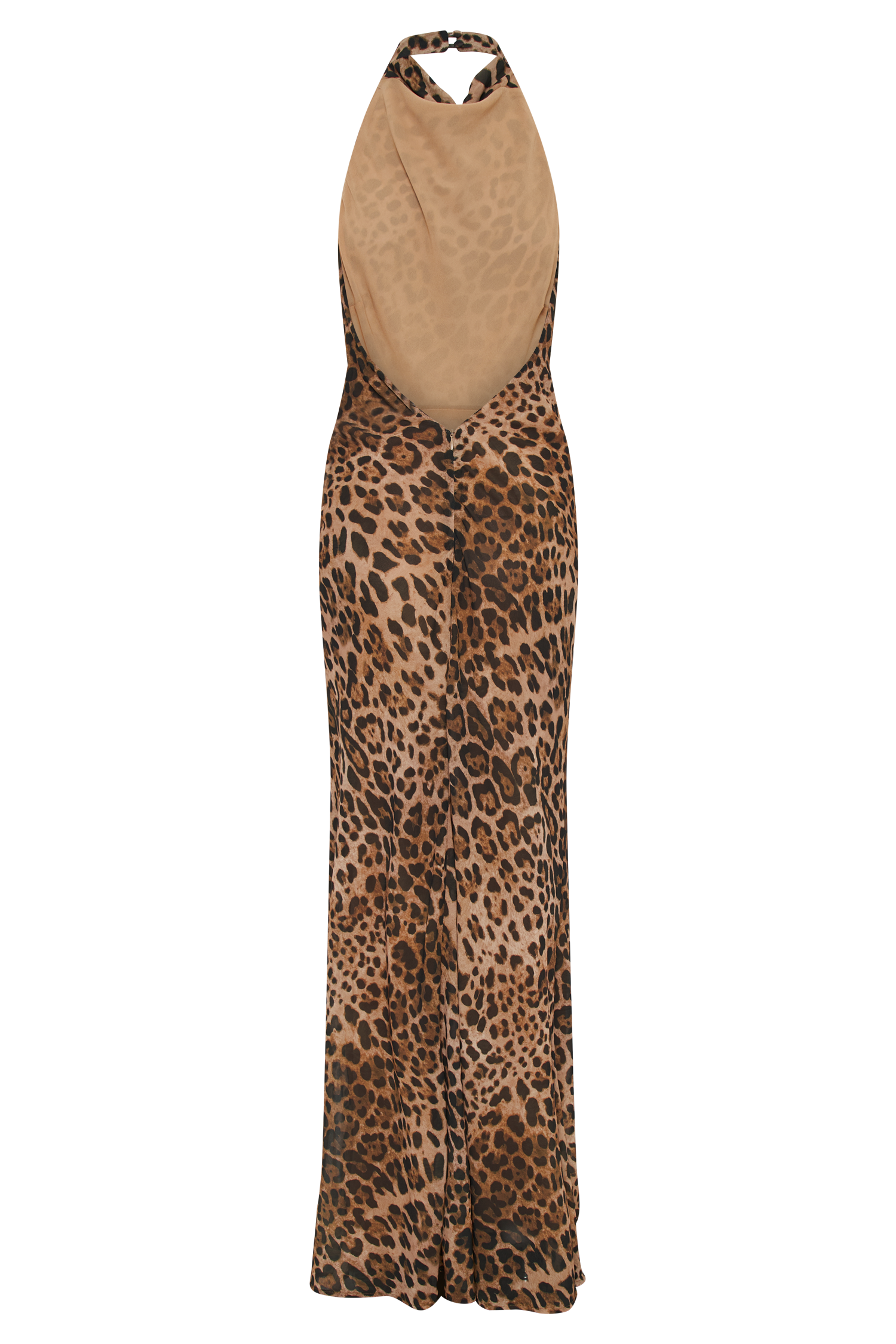 Estella Chiffon Cowl Maxi Dress - Leopard Print #7
