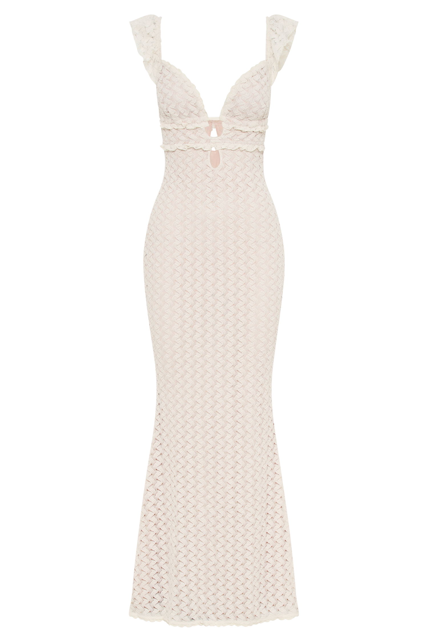 Ezra Lace Maxi Dress - Ivory #7