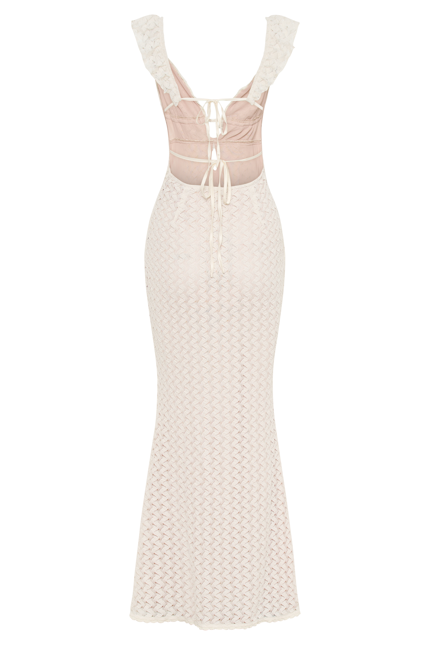 Ezra Lace Maxi Dress - Ivory #6
