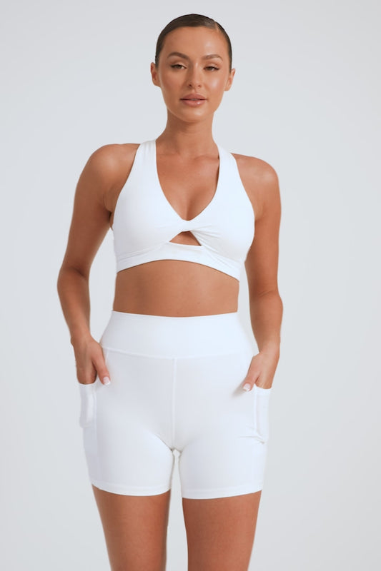 Jackie Twist Crop Top - White