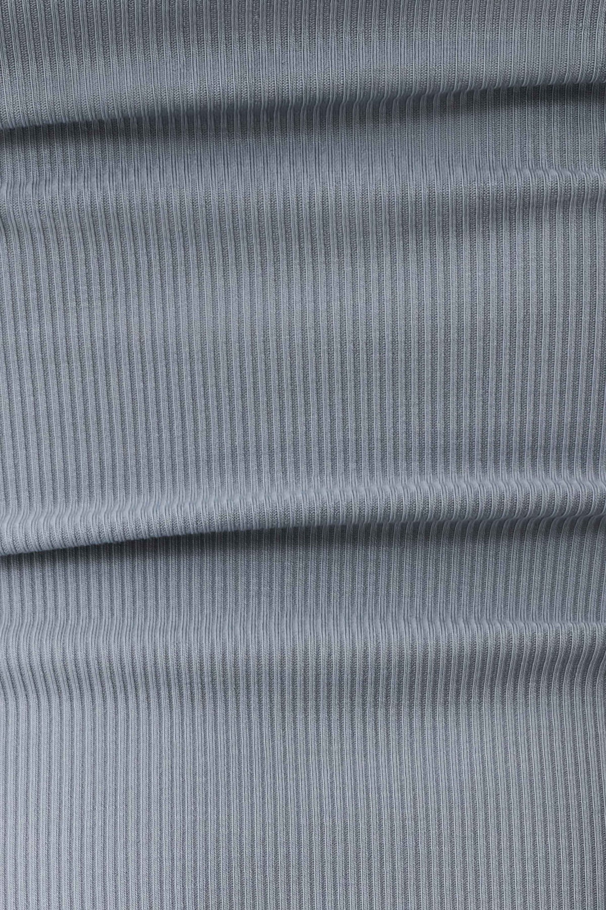 Evadne Ribbed Tank - Steel Blue #5